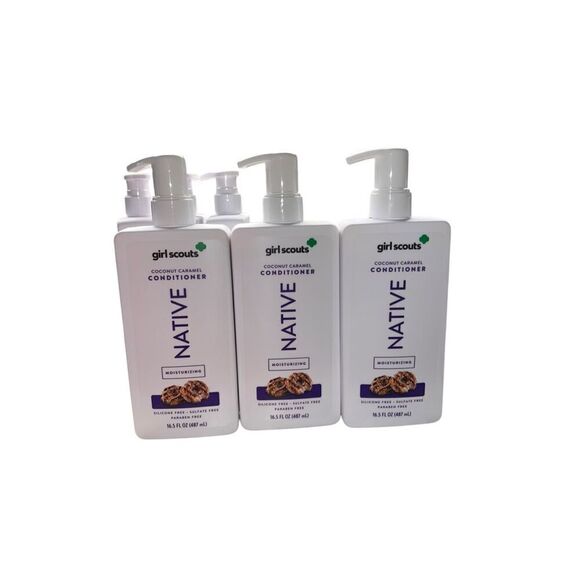 3 Native Girl Scouts Coconut Caramel 16.5 oz Moisturizing Conditioner New - Picture 1 of 2